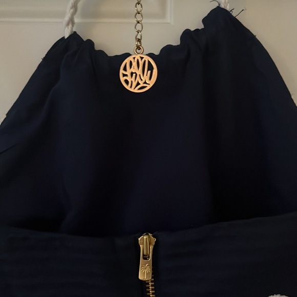 Gorgeous Lilly Navy, White, and Gold Dress - Picture 5 of 7